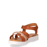 Sandalo in ecopelle cuoio | Boscaini Scarpe
