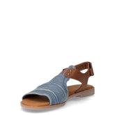 Sandalo in ecopelle e tessuto denim | Boscaini Scarpe