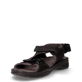 Sandalo sportivo in pelle nero | Boscaini Scarpe