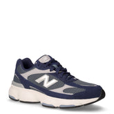 603 Sneakers in tessuto e pelle blu grigio - Uomo | Boscaini Scarpe