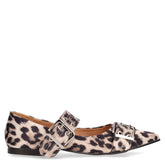 Ballerina con cinturino grigio leopardato | Boscaini Scarpe