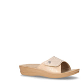 Ciabatta con strappo in ecopelle platino | Boscaini Scarpe
