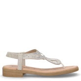 Sandalo infradito in ecopelle con strass ghiaccio | Boscaini Scarpe
