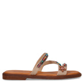 Ciabatta con applicazioni platino | Boscaini Scarpe