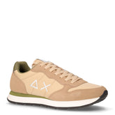 Tom Solid sneaker in pelle e tessuto beige - SUN68 UOMO | Boscaini Scarpe