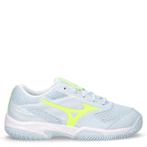 Break Shot 5 scarpa da tennis in ecopelle e tessuto azzurro giallo fluo - Scarpe Tennis Donna | Boscaini Scarpe