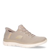 Summits classy night sneaker slip ins in tessuto taupe oro | Boscaini Scarpe