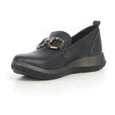 Mocassino con staffa nero | Boscaini Scarpe