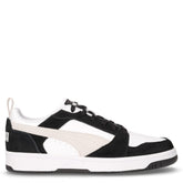 Rebound v6 Low sneaker in pelle ed ecopelle nero bianco grigio | Boscaini Scarpe