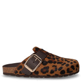 Sara sabot in cavallino cuoio leopardato | Boscaini Scarpe