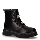 Anfibio in ecopelle con charm decorativi bambina nero | Boscaini Scarpe