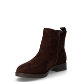 Stivaletto in tessuto con zip mocca | Boscaini Scarpe
