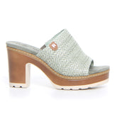 Sabot con tacco kaki | Boscaini Scarpe