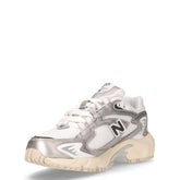 725 sneaker in ecopelle e tessuto bianco argento | Boscaini Scarpe
