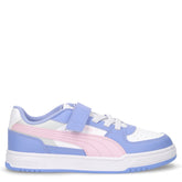 Caven III Block sneaker in ecopelle bambina lavanda rosa bianco | Boscaini Scarpe
