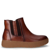 Stivaletto in pelle con zip cognac nappa | Boscaini Scarpe