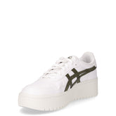 Japan sneaker in pelle ed ecopelle bianco oliva | Boscaini Scarpe