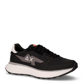 Niki 4.0 solid sneaker in tessuto ed ecopelle nero | Boscaini Scarpe