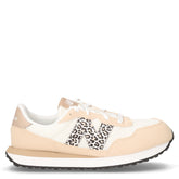 237 sneaker ragazza in ecopelle e tessuto sale sabbia | Boscaini Scarpe