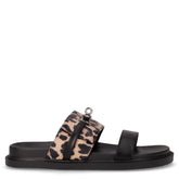 Ciabatta in ecopelle nero leopardato | Boscaini Scarpe