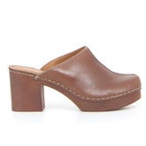 Zoccolo con tacco marrone | Boscaini Scarpe