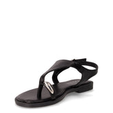 Sandalo infradito in ecopelle nero | Boscaini Scarpe