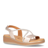 Sandalo con zeppa champagne | Boscaini Scarpe