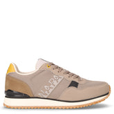 Sneaker in ecopelle e tessuto marrone tabacco | Boscaini Scarpe
