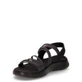Go Walk Flex Emma sandalo in tessuto ed ecopelle nero | Boscaini Scarpe