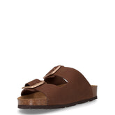 Enny ciabatta in pelle marrone | Boscaini Scarpe