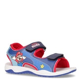 Sandalo bambino in ecopelle navy rosso | Boscaini Scarpe