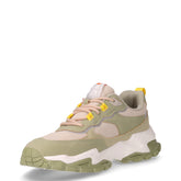 Sneaker in tessuto ed ecopelle kaki | Boscaini Scarpe