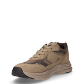 Boston sneaker in ecopelle e tessuto ragazzo oliva | Boscaini Scarpe