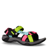 Hamal sandalo da hiking in tessuto bambina verde rosa | Boscaini Scarpe