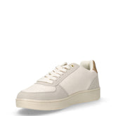 Sneaker in ecopelle off white oro | Boscaini Scarpe