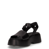Sandalo in pelle con tacco nero | Boscaini Scarpe