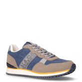 Sneaker in ecopelle e tessuto navy grigio | Boscaini Scarpe