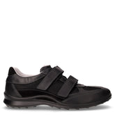 Scarpa sportiva in pelle e tessuto con strappi nero | Boscaini Scarpe