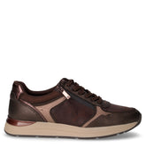 Sneaker in ecopelle con zip mocca | Boscaini Scarpe