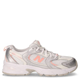 530 sneaker in ecopelle e tessuto ragazza argento rosa | Boscaini Scarpe
