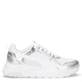 Trinity 2 sneaker in tessuto ed ecopelle bianco argento | Boscaini Scarpe