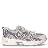 530 sneaker ragazza in ecopelle e tessuto grigio verde | Boscaini Scarpe