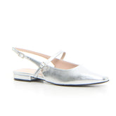 Slingback bassa a punta silver | Boscaini Scarpe