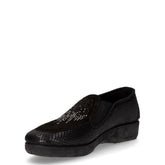 Pantofola slip on in pelle nero | Boscaini Scarpe