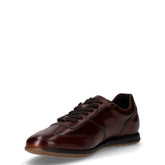 Stringata sportiva in pelle cognac | Boscaini Scarpe