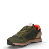 Tom Multicolor sneaker in tessuto e pelle militare scuro | Boscaini Scarpe