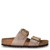 Sydney Cushion Buckle ciabatta in pelle graceful taupe | Boscaini Scarpe
