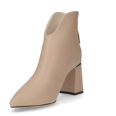 Tronchetto a punta in ecopelle beige | Boscaini Scarpe