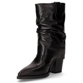 Camperos in pelle con tacco nero | Boscaini Scarpe