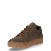 Sneaker in ecopelle kaki | Boscaini Scarpe